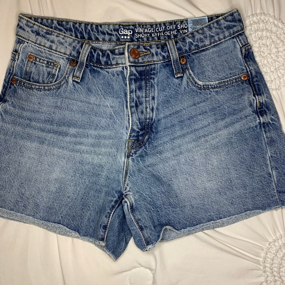GAP Shorts Womens Size 0 Vintage Cut Off Short High Waisted Denim Blue